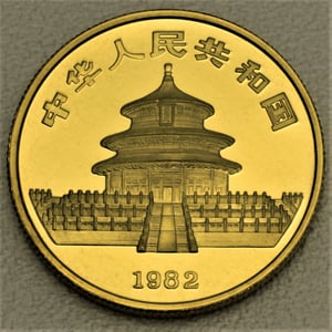Goldmünze 1/2oz "Panda" 1982 (China) - Miniaturansicht 2