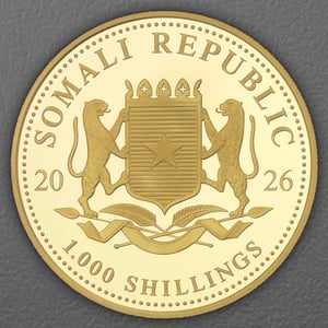 Goldmünze 1oz "Elefant" 2026 African Wildlife (Somalia) - Miniaturansicht 2