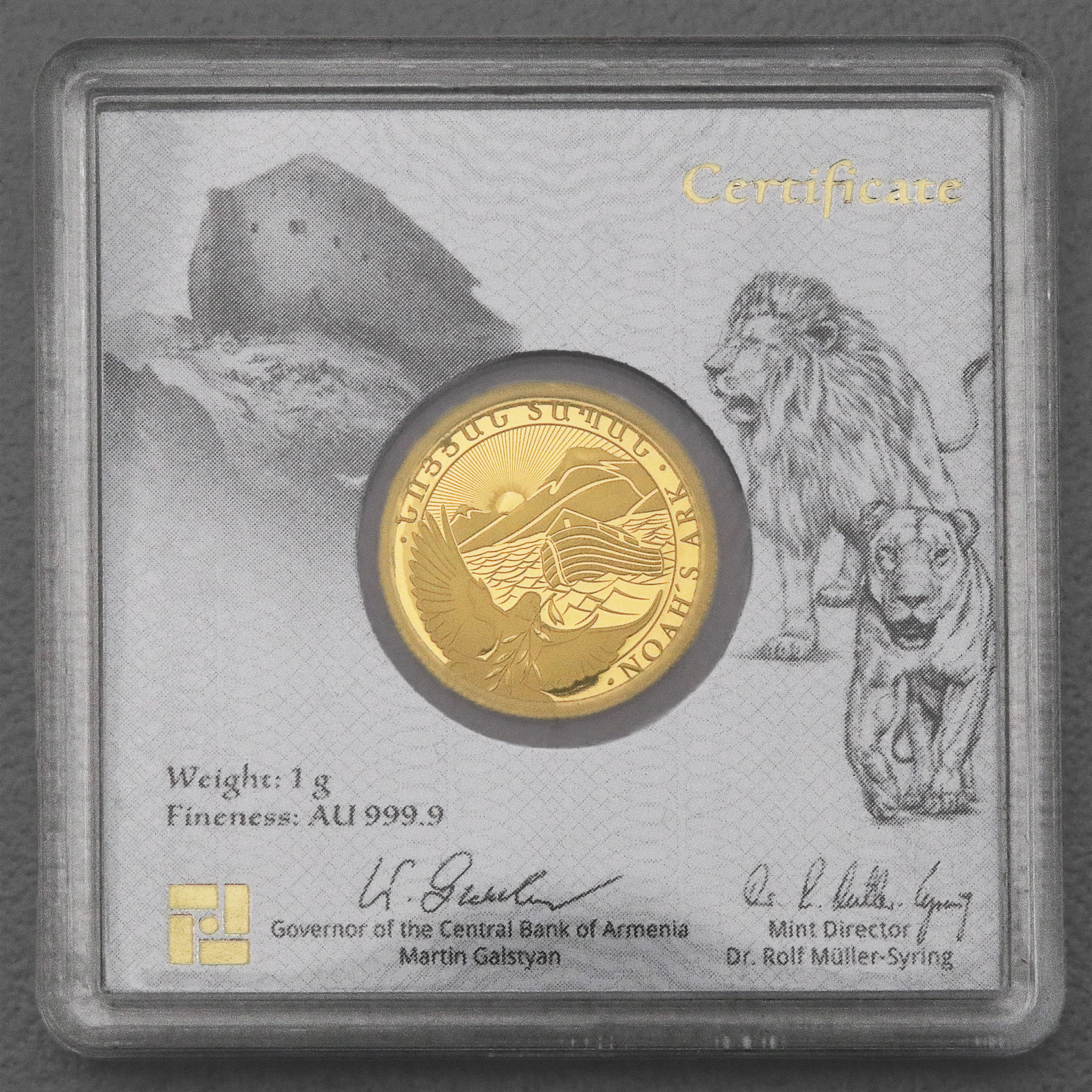 Goldmünze 1g "Arche Noah" 2024 (Armenien) - Detailansicht 2
