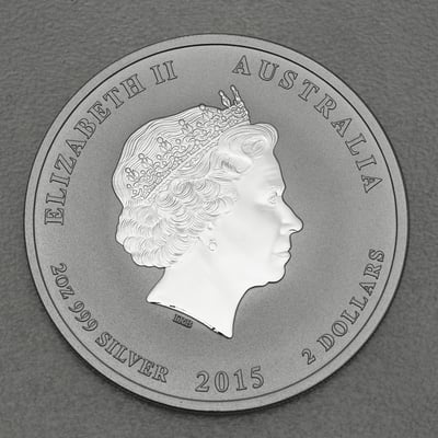 Silbermünze 2oz "Ziege" 2015 Lunar II – Year of the Goat 19% (Australien) - Miniaturansicht 2