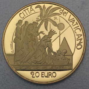 Goldmünze "20 Euro - 2003" Moses Geburt (Vatikanstadt) - Miniaturansicht 1