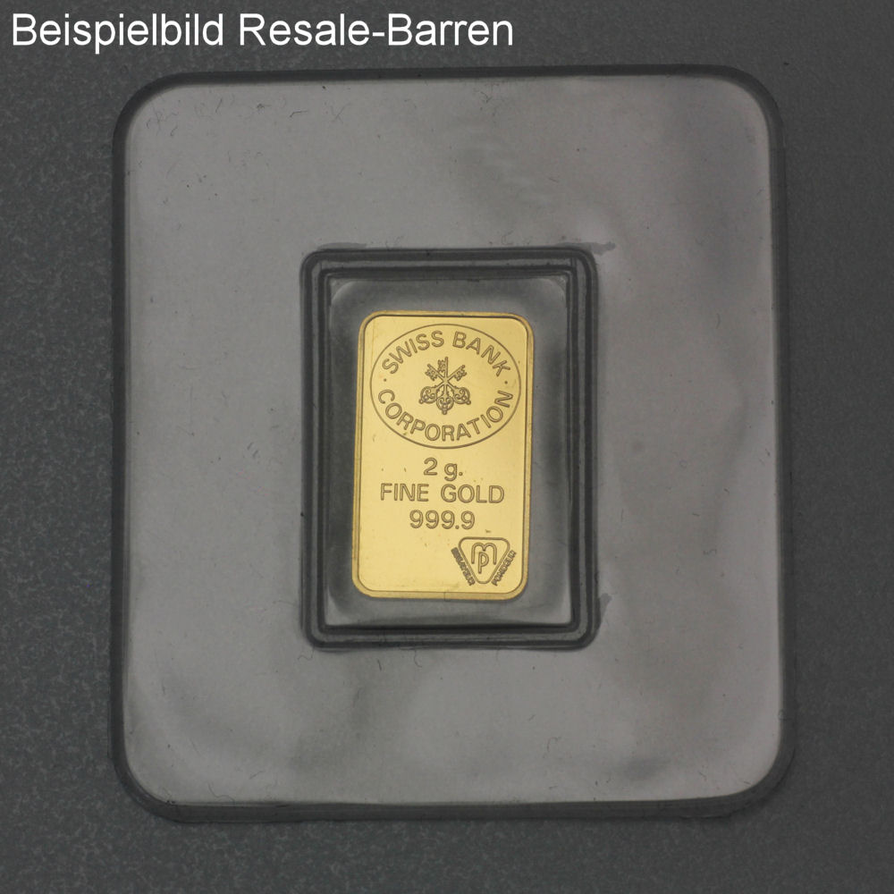 Goldbarren 2g "Resale" (div. Hersteller) - Detailansicht 3