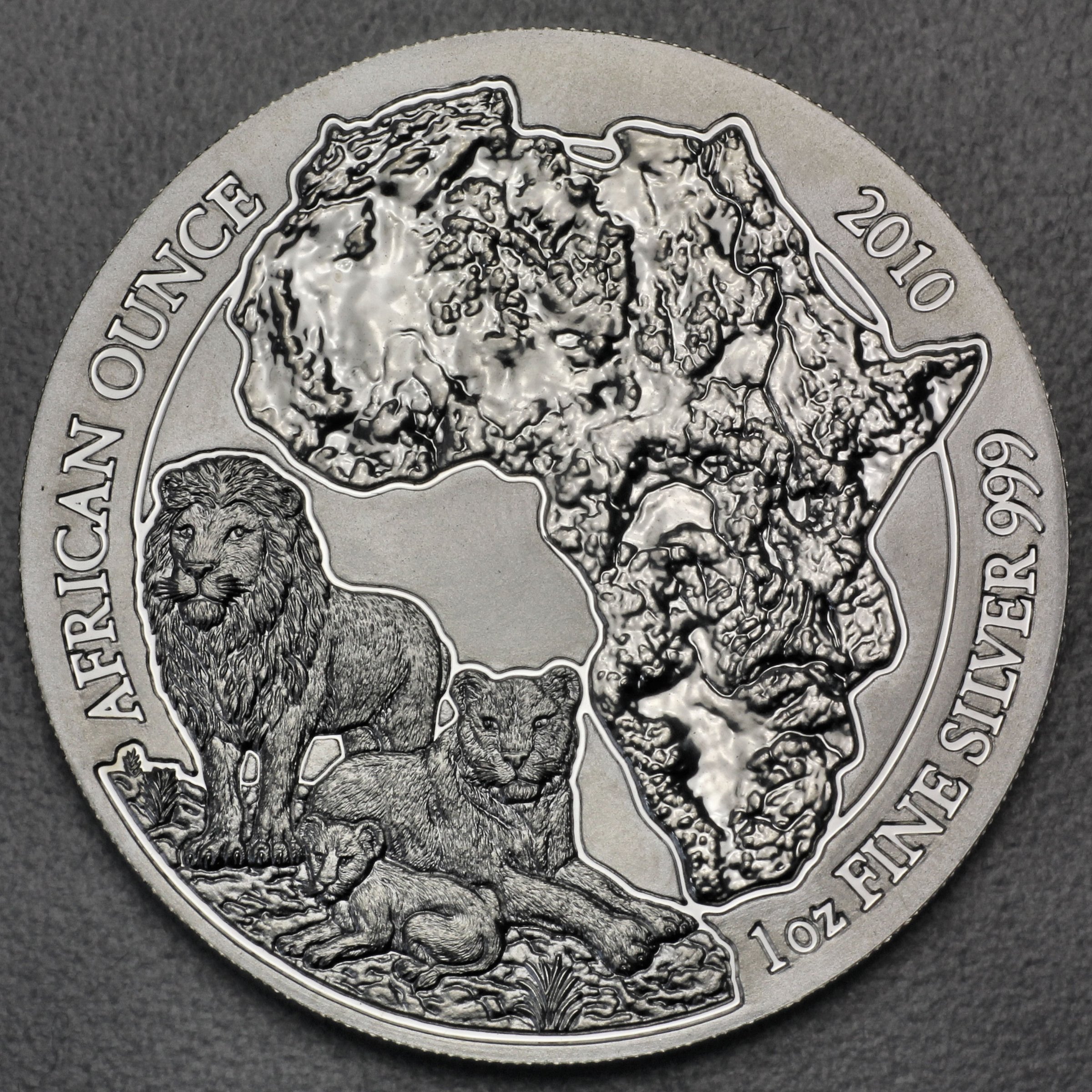 Silbermünze 1oz "Löwe" 2010 African Ounce (Ruanda) - Hauptansicht