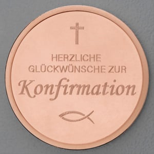 Kupfermedaille "Konfirmation" Gravurmedaille - Hauptansicht