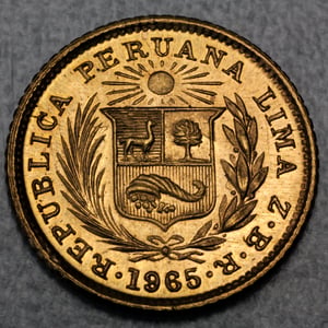 Goldmünze 1/5 Libra "Inka/Indianerkopf" (Peru) - Miniaturansicht 2