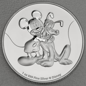 Silbermünze 1oz "Mickey & Pluto" 2020 Disney (Niue) - Hauptansicht