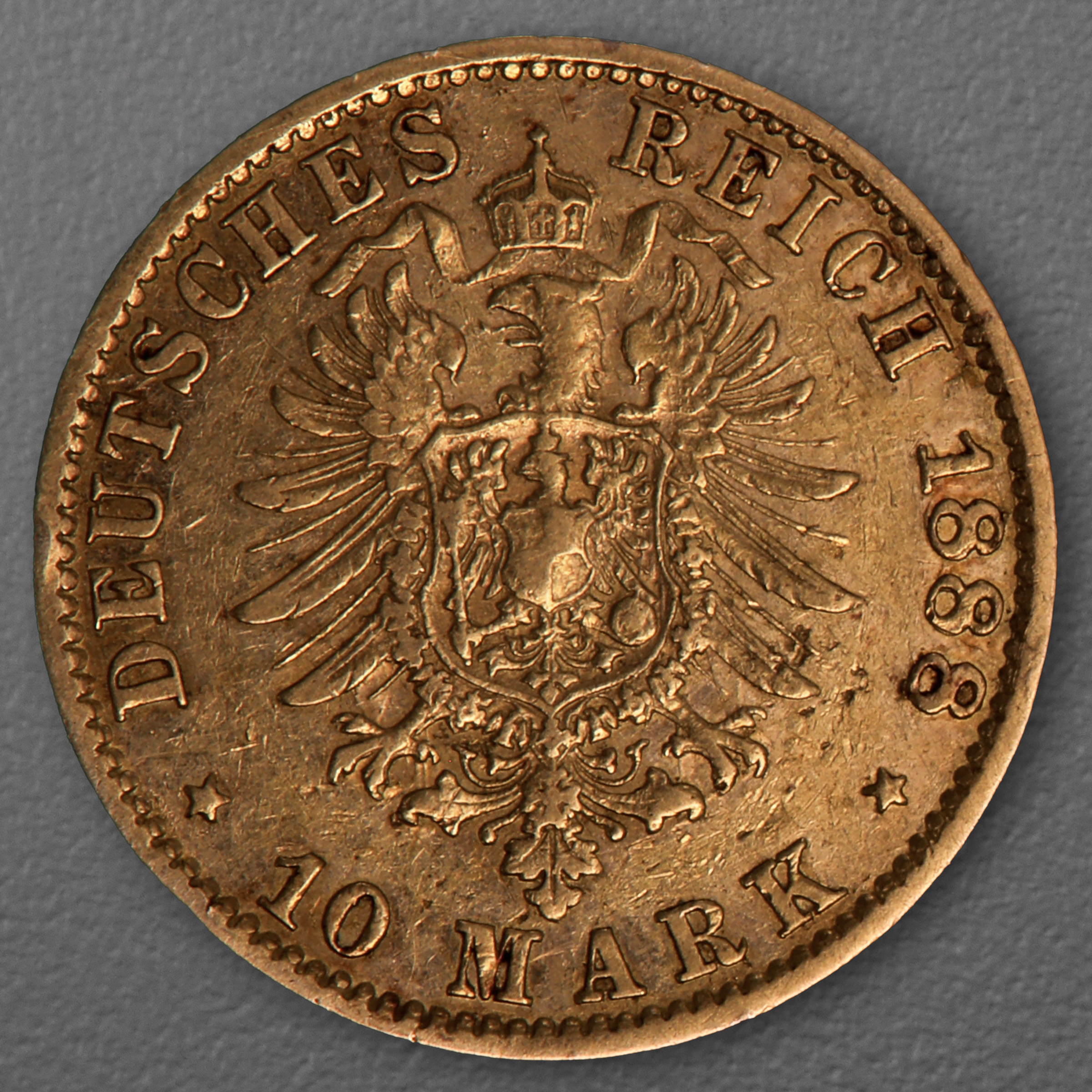 Goldmünze 10 Mark "Stadtwappen Hamburg" 1888-J J.209 (Hamburg) - Detailansicht 1