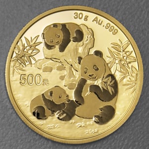 Goldmünze 30g "Panda" 2025 (China) - Hauptansicht