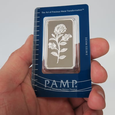 Silberbarren 1oz "Rose" PAMP - Miniaturansicht 5