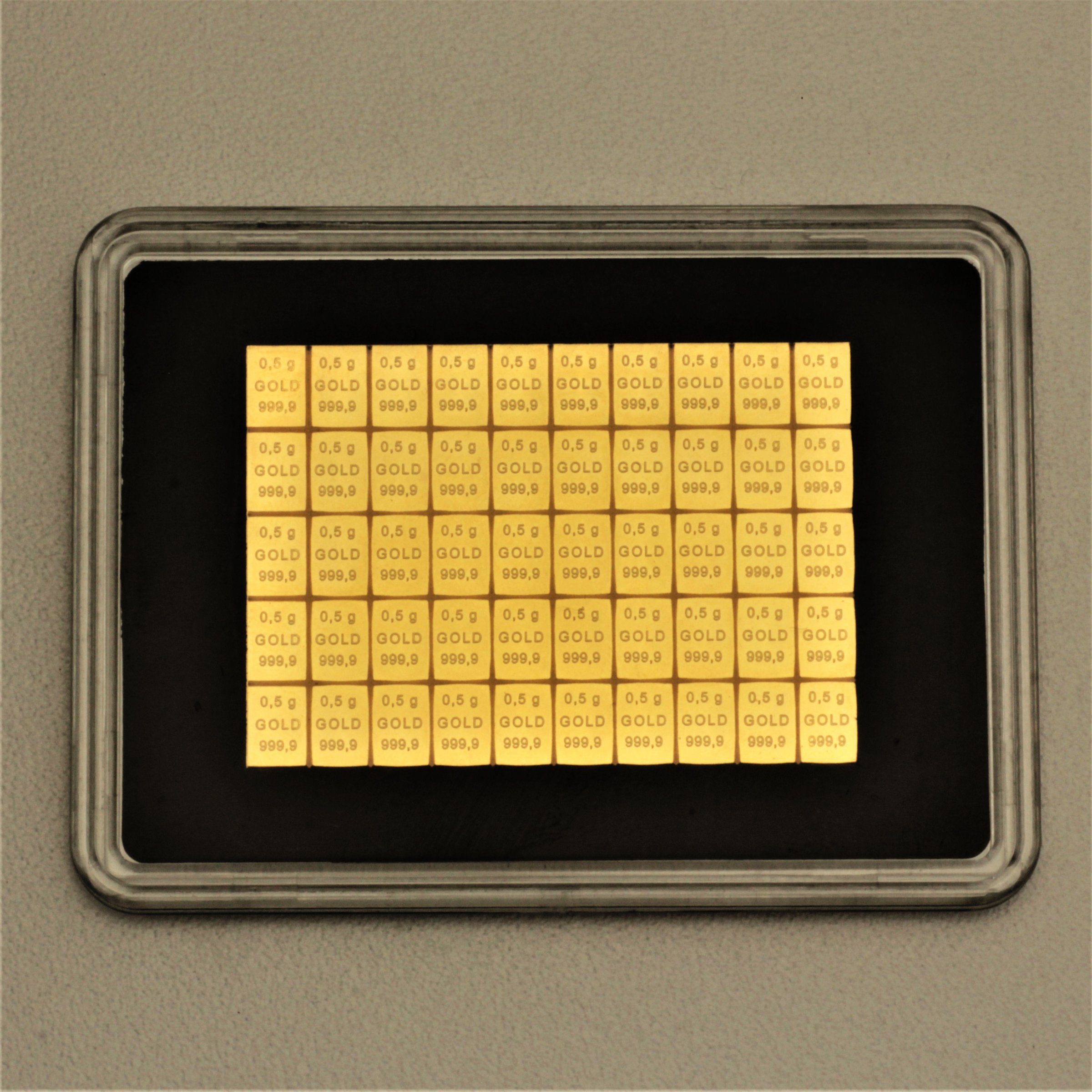 Goldtafel (50x 0,5g Feingold) "CombiBar" - Hauptansicht