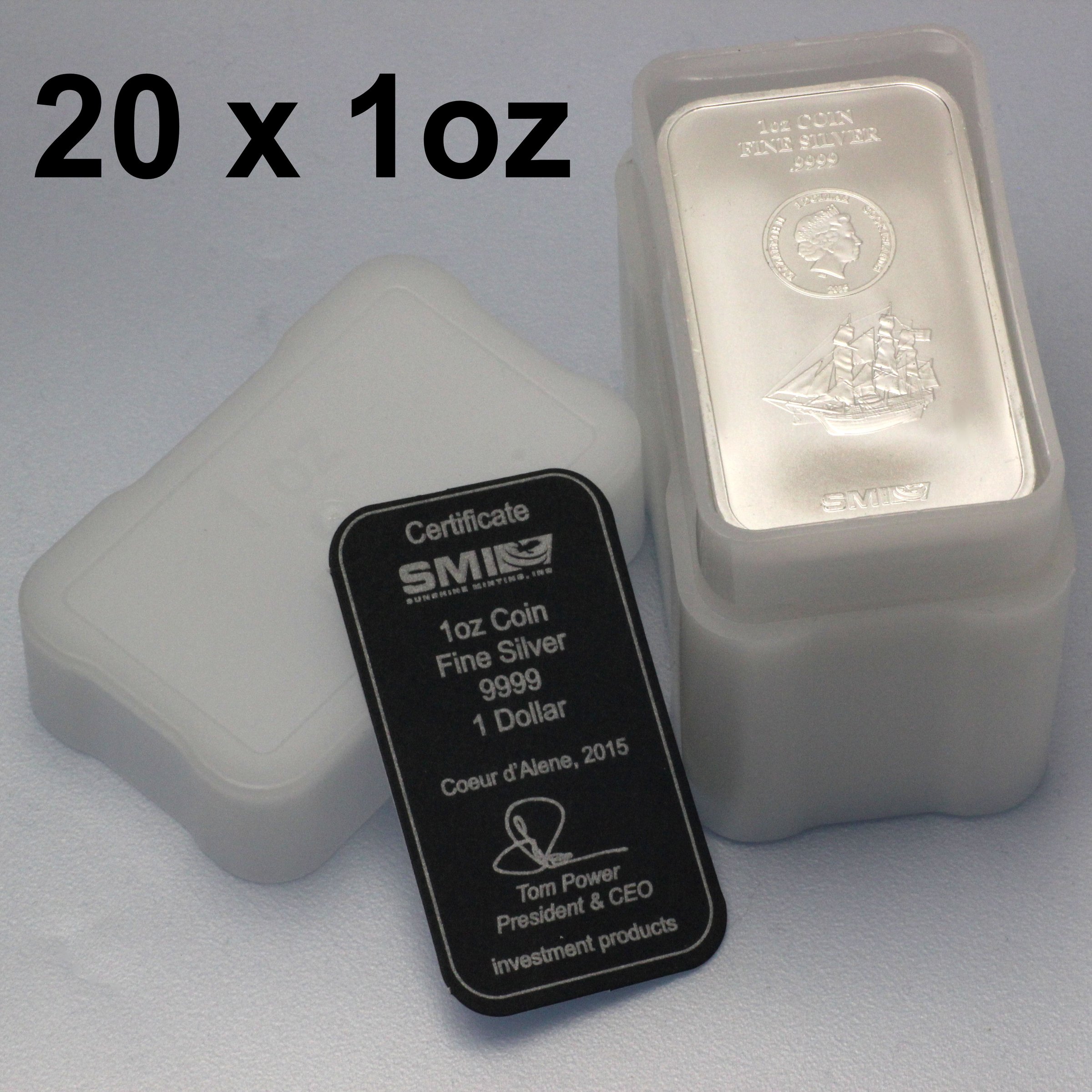 Münzbarren/SMI CombiTube Cook Islands (20x 1oz Ag) - Detailansicht 3