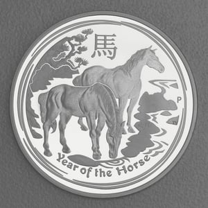 Silbermünze 1oz "Pferd" 2014 (PP) Lunar II – Year of the Horse (Australien) - Miniaturansicht 1