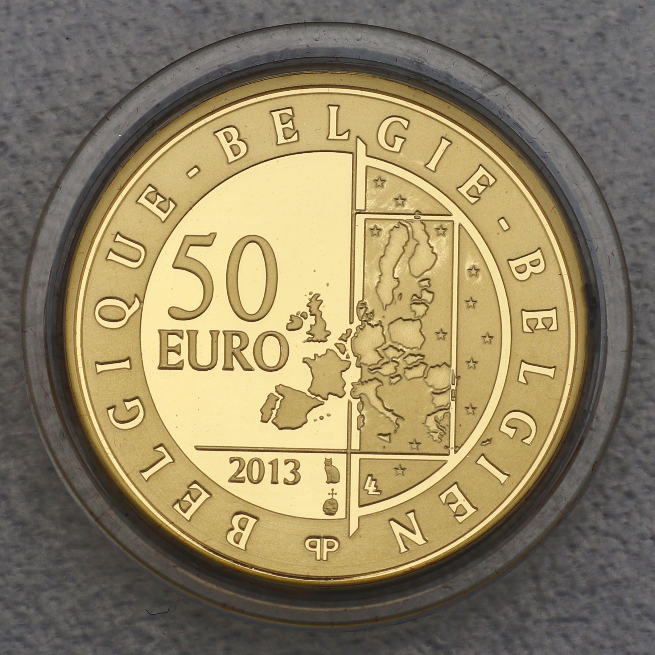Goldmünze 50 Euro "Hugo Claus" 2013 (Belgien) - Detailansicht 1