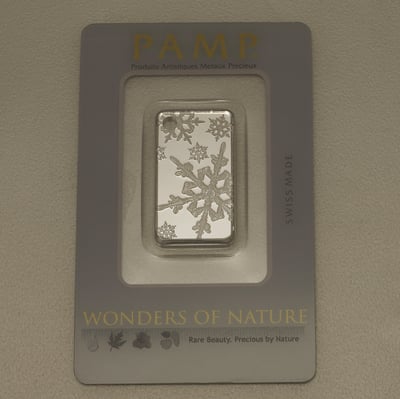Silberbarren 10g "Silver Snow Flakes" PAMP - Miniaturansicht 1