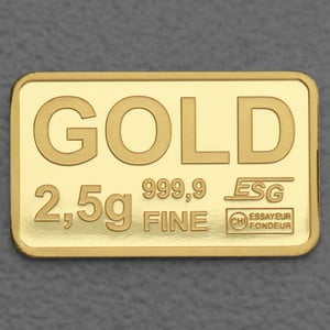 Goldbarren 2,5g Gravur "Glückwunsch" - Miniaturansicht 2