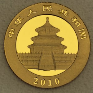 Goldmünze 1/10oz "Panda" 2010 (China) - Miniaturansicht 2