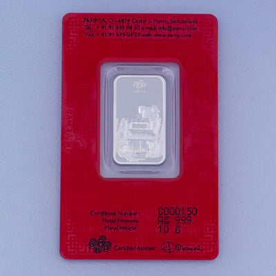 Silberbarren 10g "Schwein 2019" Lunar PAMP - Miniaturansicht 2