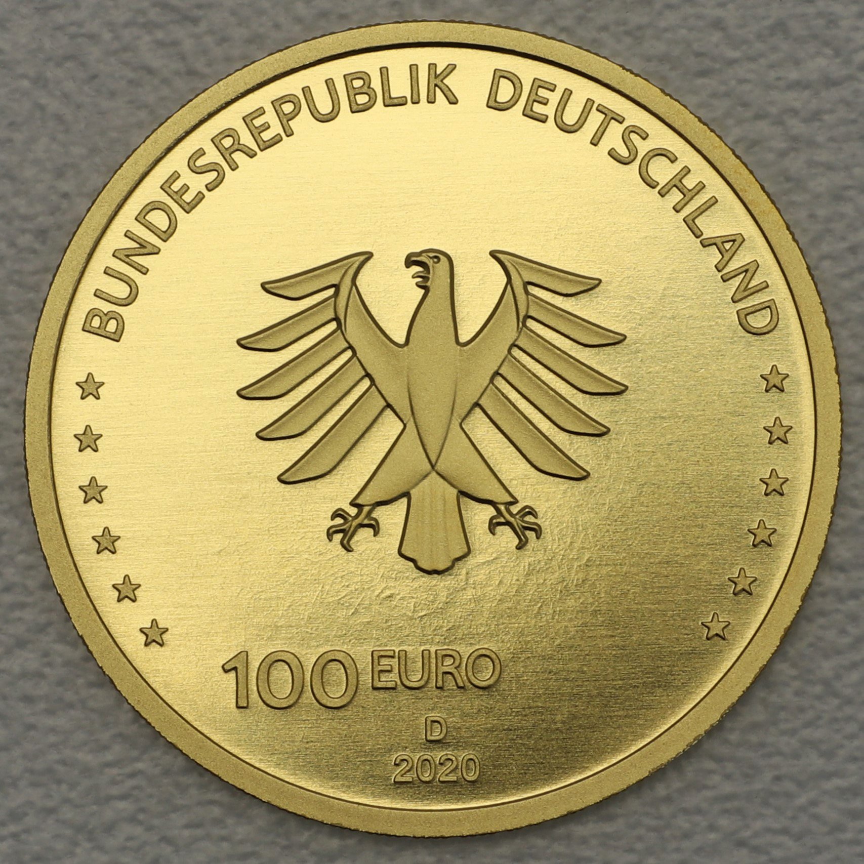 Goldmünze 100 Euro "Einigkeit" 2020 Säulen der Demokratie (Deutschland) - Detailansicht 1