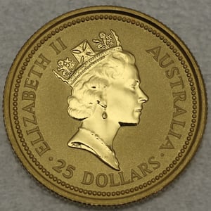 Goldmünze 1/4oz "Känguru" 1990 Australian Nugget (Australien) - Miniaturansicht 2