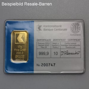 Goldbarren 10g "Resale" (div. Hersteller) - Miniaturansicht 3