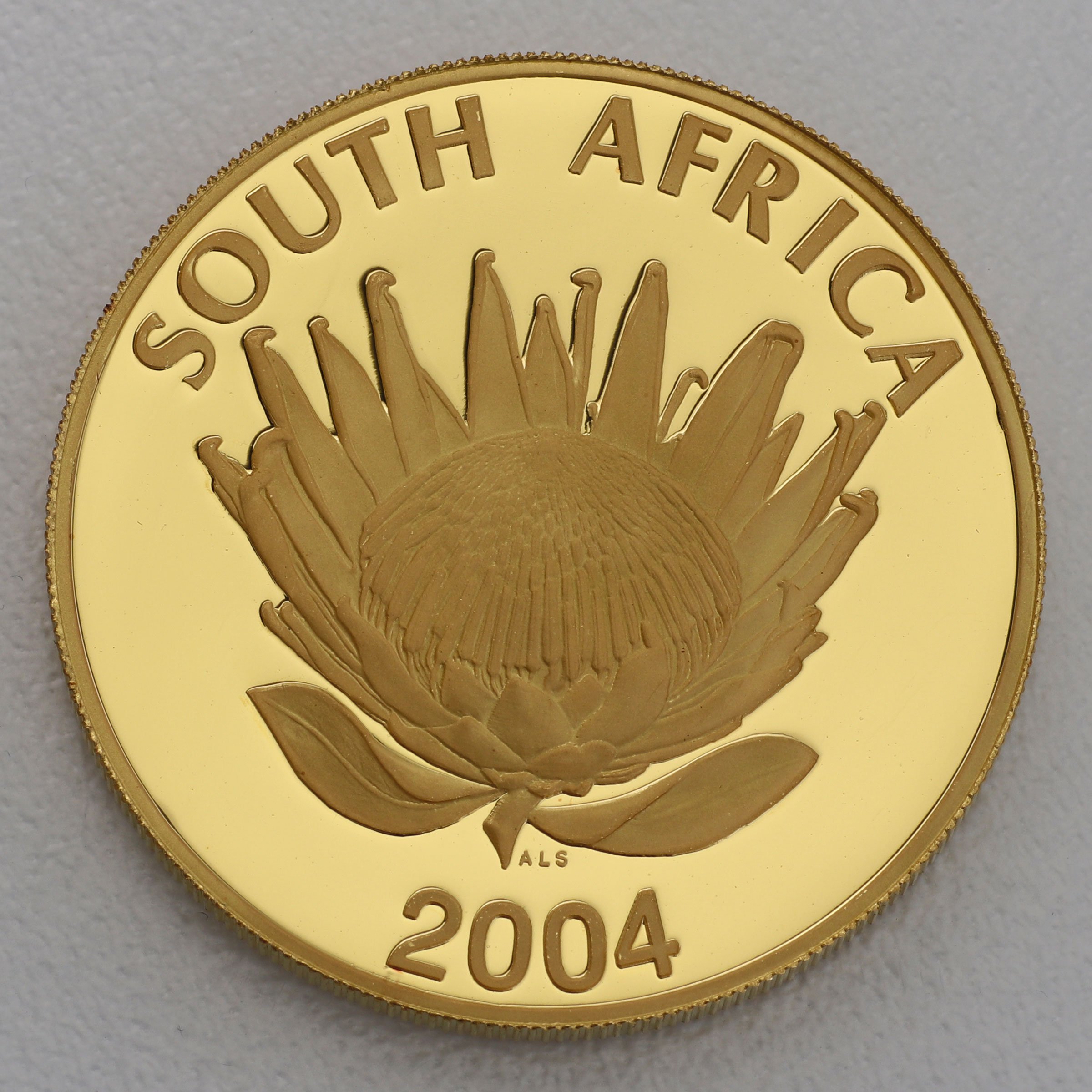 Goldmünze 1/10oz "Nelson Mandela" 2004 (PP) Protea (Südafrika) - Detailansicht 1