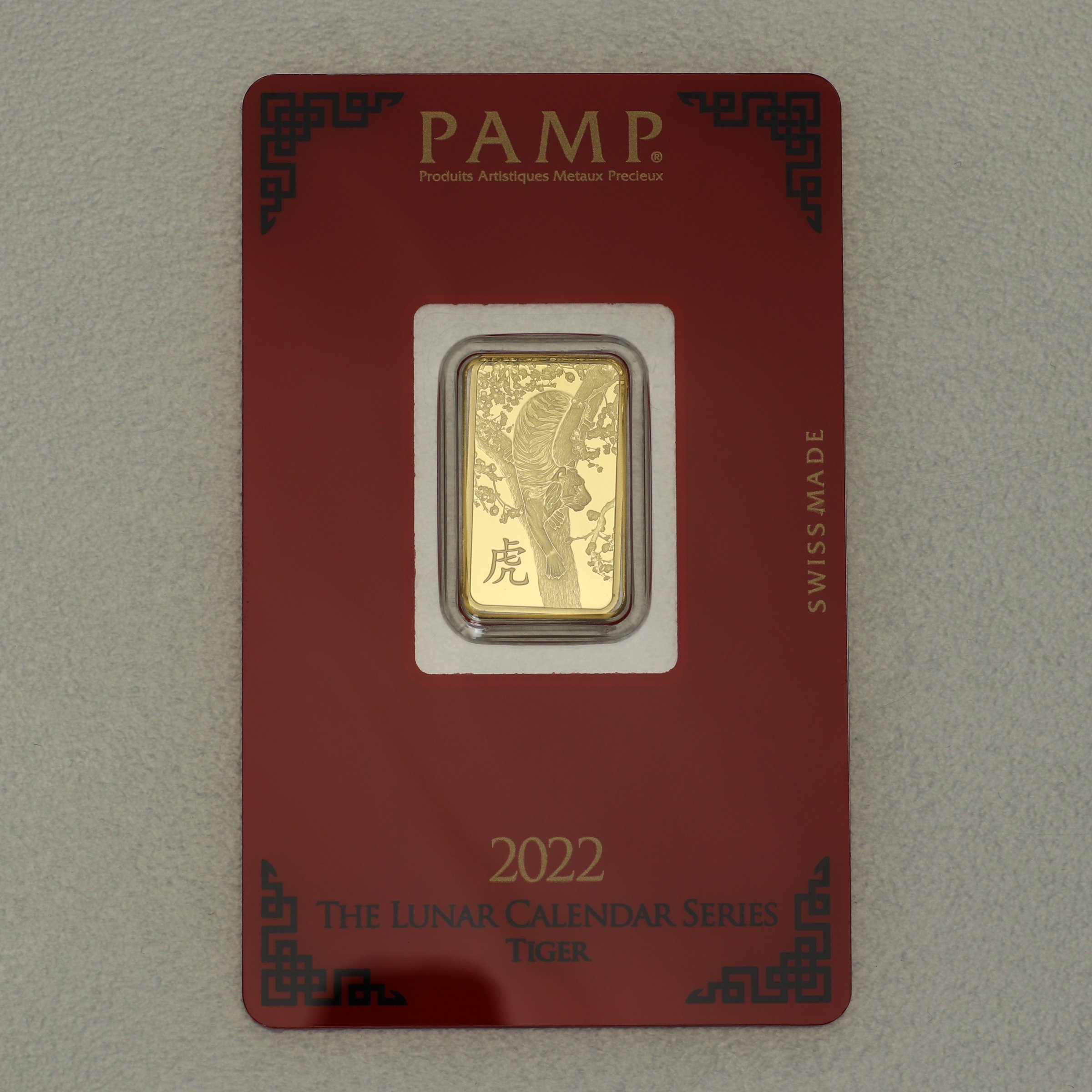 Goldbarren 5g "Tiger 2022" Lunar PAMP - Hauptansicht