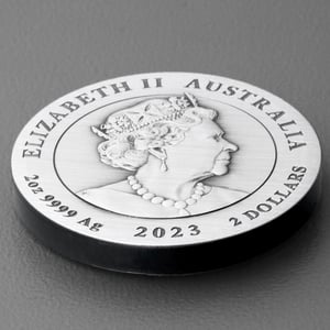 Silbermünze 2oz "Hase" 2023 (AF) Lunar III – Year of the Rabbit 19% (Australien) - Miniaturansicht 4