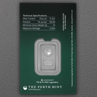 Silberbarren 10g THE PERTH MINT "Dune – House Atreides" geprägt - Miniaturansicht 6