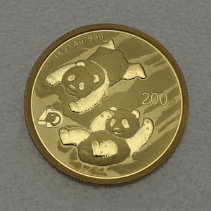 Goldmünze 15g "Panda" 2022 (China) - Hauptansicht