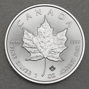 Silbermünze 1oz "Maple Leaf" verschiedene Jahrgänge 19% (Kanada) - Hauptansicht