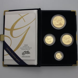 Goldmünzen "American Eagle" 2008 (PP) Set – 4-teilig (USA) - Hauptansicht