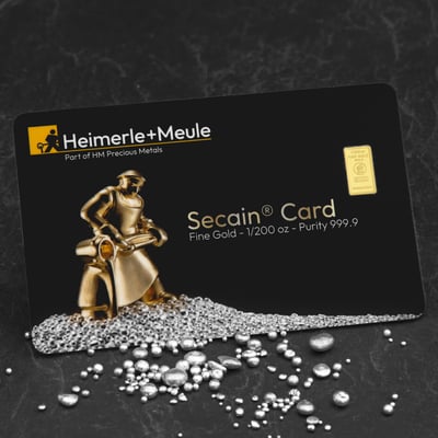 Goldbarren 1/200oz HEIMERLE + MEULE "Secain Card" geprägt - Miniaturansicht 5