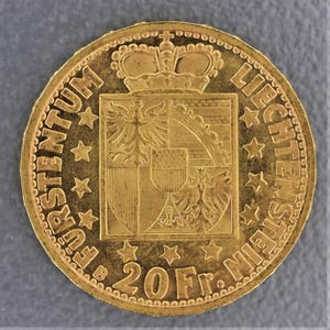 Goldmünze "20 Franken" verschiedene Jahrgänge (Liechtenstein) - Miniaturansicht 2