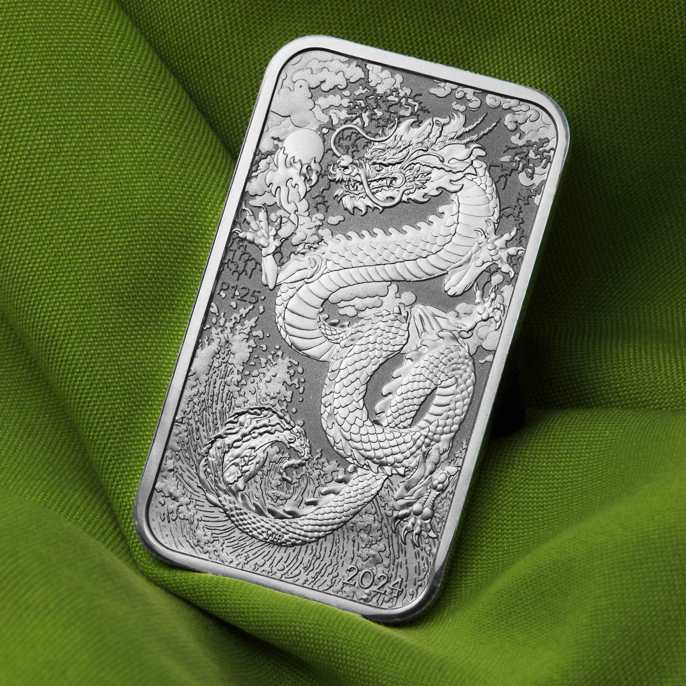 Silber Münzbarren 1oz "Rectangular Dragon" 2024 diff. (Australien) - Detailansicht 4
