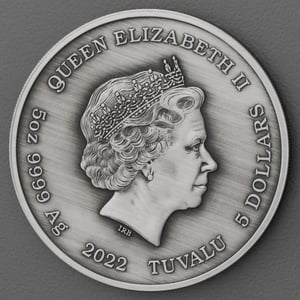 Silbermünze 5oz "Athena" 2022 (AF) Gods of Olympus (Tuvalu) - Miniaturansicht 2