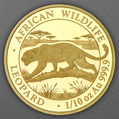 Goldmünze 1/10oz "Leopard" 2026 African Wildlife (Somalia) - Hauptansicht