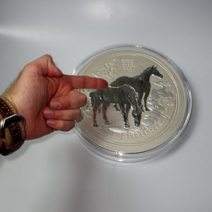 Silbermünze 10kg "Pferd" 2014 Lunar II – Year of the Horse (Australien) - Miniaturansicht 5