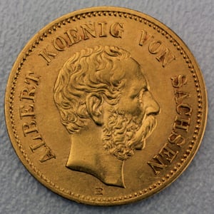 Goldmünze 5 Mark "Albert" (Sachsen) - Hauptansicht