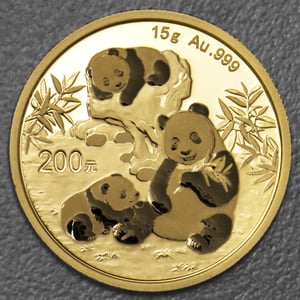Goldmünze 15g "Panda" 2025 (China) - Hauptansicht