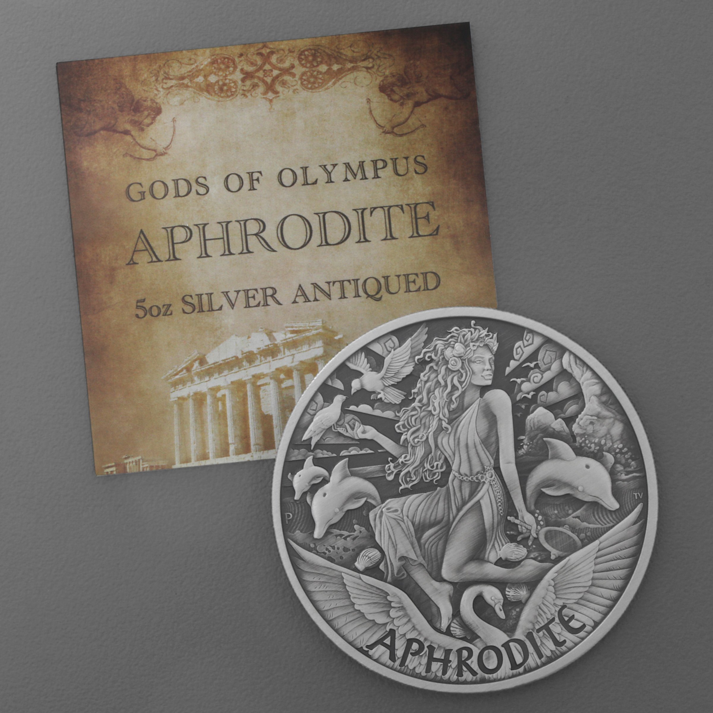 Silbermünze 5oz "Aphrodite" 2022 (AF) Gods of Olympus (Tuvalu) - Detailansicht 4