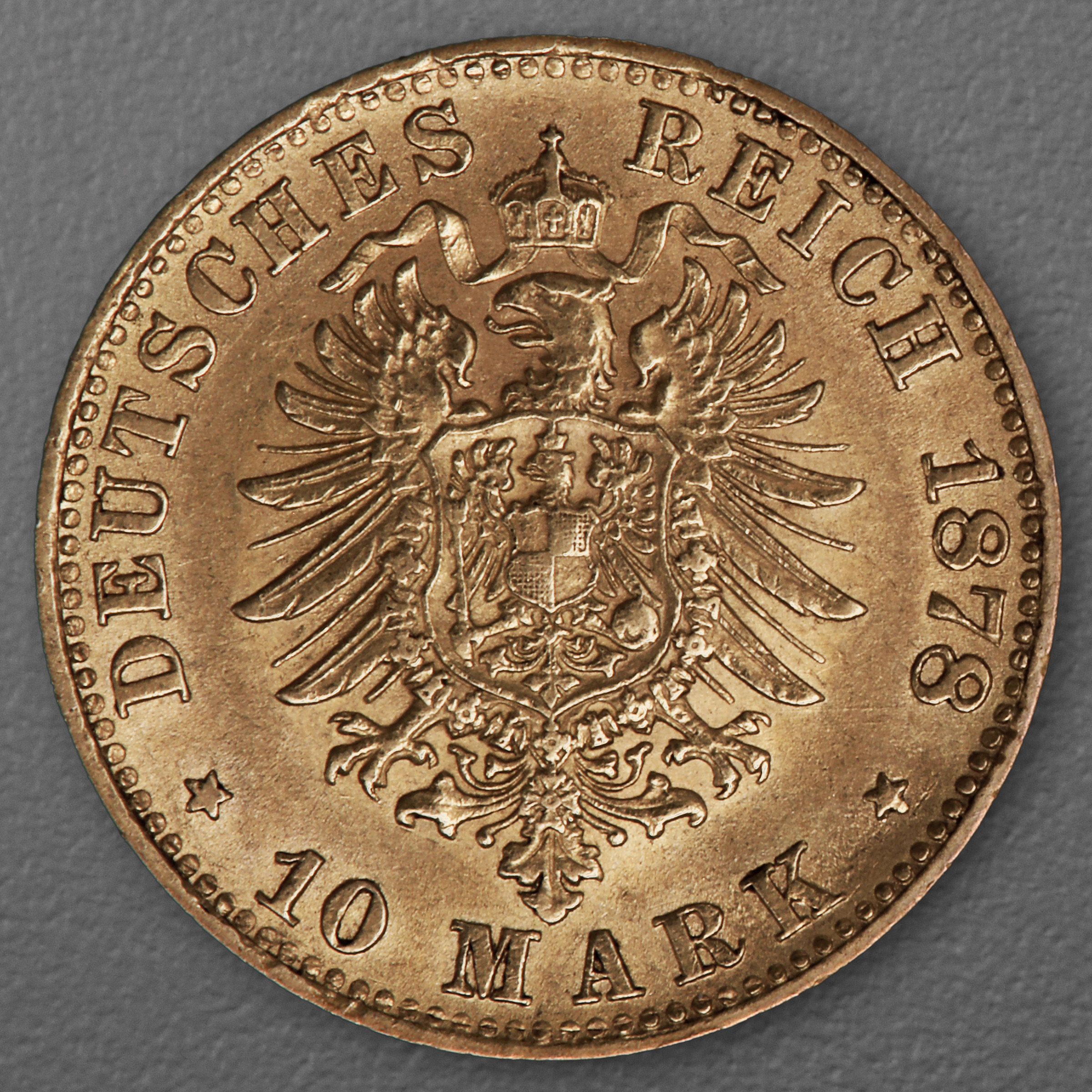 Goldmünze 10 Mark "Friedrich I." 1878-G J.186 (Baden) - Detailansicht 1