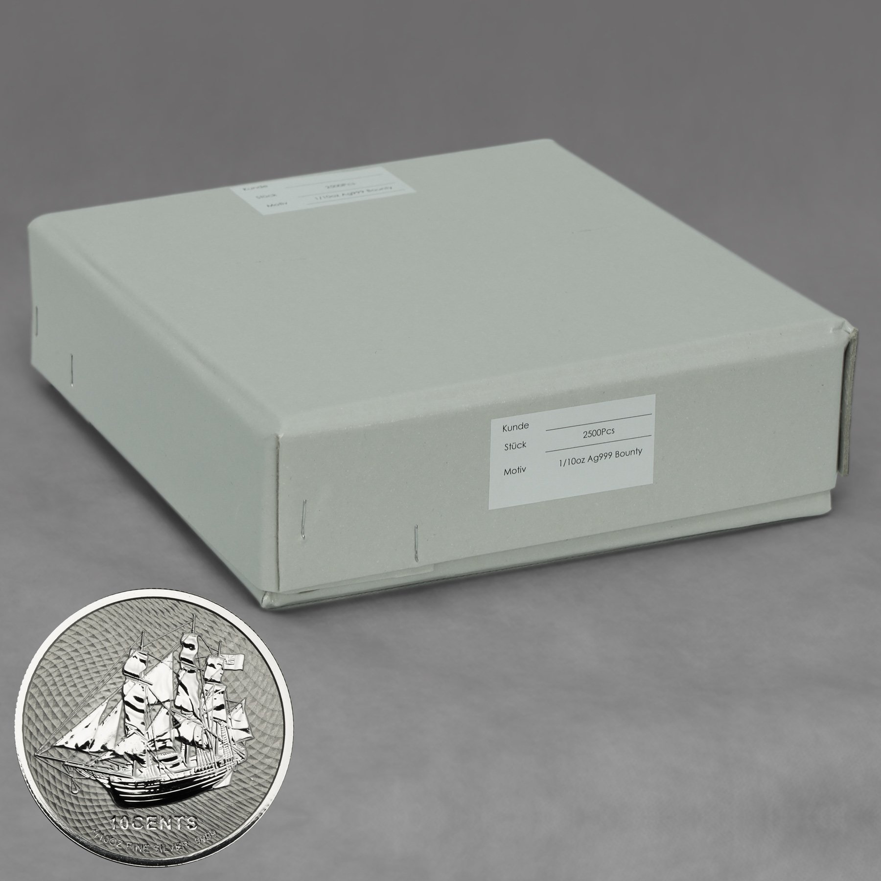 Silbermünze 2.500 x 1/10oz "Bounty" Masterbox (Cook Islands) - Hauptansicht