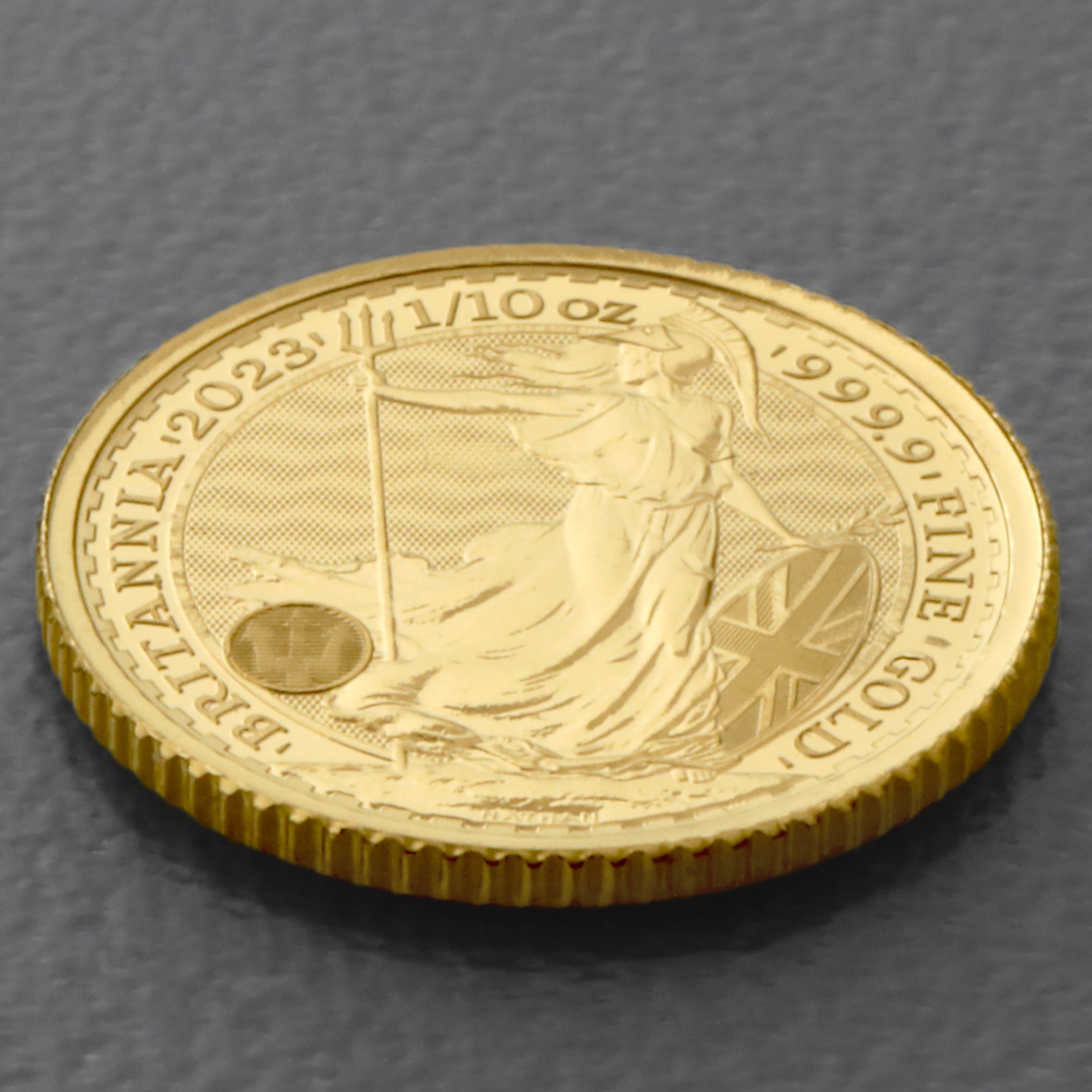 Goldmünze 1/10oz "Britannia" 2023 Charles III. (Großbritannien) - Detailansicht 2