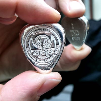 Silber 3-D Barren "Plektrum" 1oz, gegossen - Miniaturansicht 5