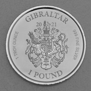 Silbermünze 1oz "Perseus" 2021 Kopf der Medusa diff. (Gibraltar) - Miniaturansicht 2