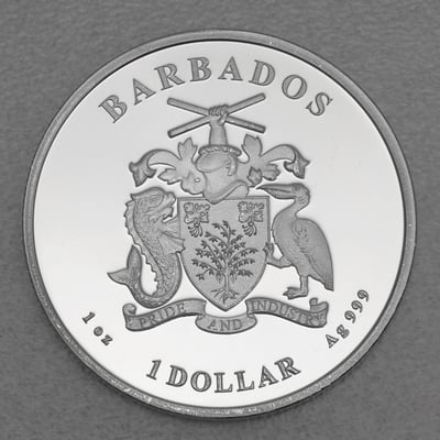 Silbermünze 1oz "Seepferdchen" 2022 Caribbean Silver (Barbados) - Miniaturansicht 2