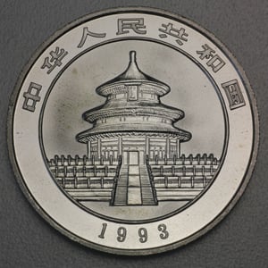 Silbermünze 1oz "Panda" 1993 (China) - Miniaturansicht 2