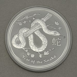 Silbermünze 2oz "Schlange" 2013 Lunar II – Year of the Snake 19% (Australien) - Hauptansicht
