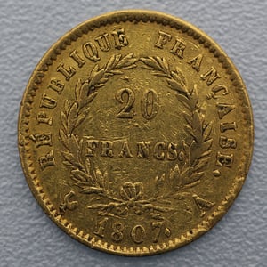 Goldmünze 20 Francs "Napoleon I." ohne Kranz (Frankreich) - Miniaturansicht 2