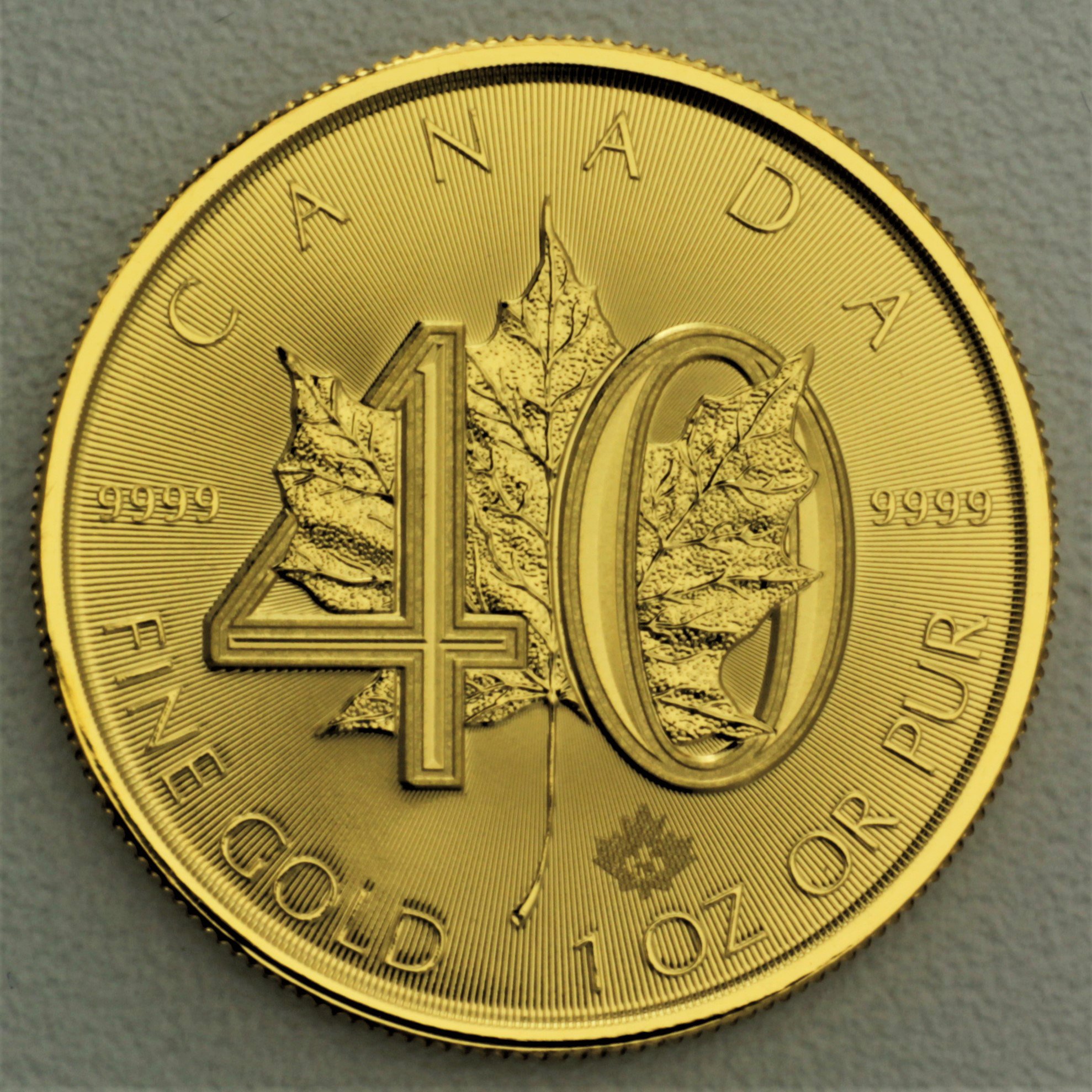 Goldmünze 1oz "Maple Leaf" 2019 40. Jubiläum (Kanada) - Hauptansicht
